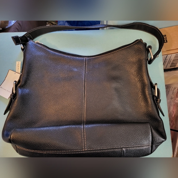 NWT Etienne Aigner Genuine Leather Black Bethany Satchel. - Picture 4 of 7